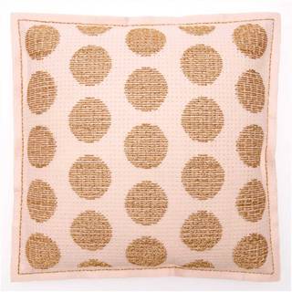 Stickpackung Kissen puder Punkte gold 42x42cm - Gold