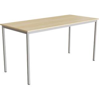 Bord Combi 200, 1800x800 mm Højde 900 mm Lyddæmpende birk laminat på alugråt stel