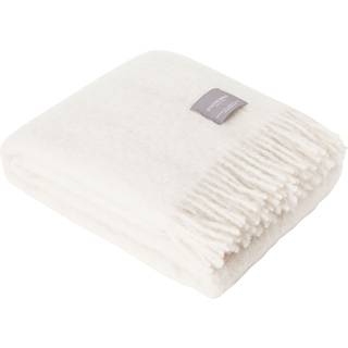 Stackelbergs Mohair Tæppe Valset Frynse 130x170 Cm - Plaider & Tæpper Uld Reflection White - 4179