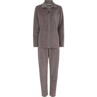 Decoy pyjamassæt med velour i brun til kvinder