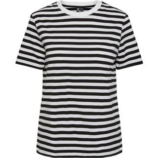 PIECES dame tee PCRIA - Black Bright White - S