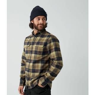 Fjällräven - Singi Heavy Flannel Shirt Skjorte Navy-Buckwheat Brun Herre 3XL Ribejagtogfikseri.dk