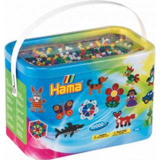 Hama perler Bøtte med 10.000 stk Mix farver Midi (Mix 66)