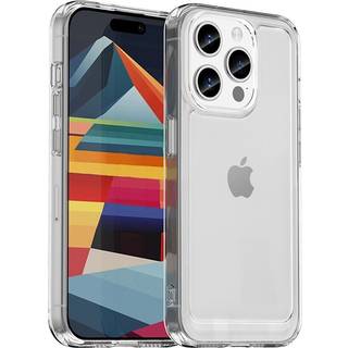SKALO iPhone 15 Pro Transparent TPU Metal Buttons Cover - Gennemsigtig