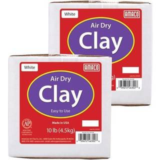 (2 ea) Hvid lufttørre ler