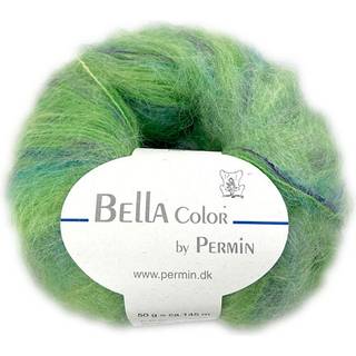 Bella Permin garn - Mohairgarn med uldgarn & polyamid - fv 883167 Grøn/Lilla/Turkis