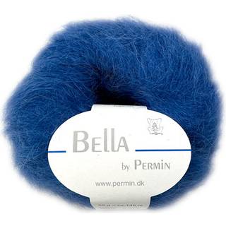 Permin Bella 78 Royal blå Indhold: 75% kid mohair, 20% uld, 5% polyamid Vægt/længde: 50 g = ca. 145 meter Anbefalede pinde: 6.00 mm Strikkefasthed: 10 x 10 cm = 14 m x 22 p Vask: Håndvask, max 30ºC.