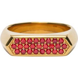 IX Mini Hexagon Ring Red
