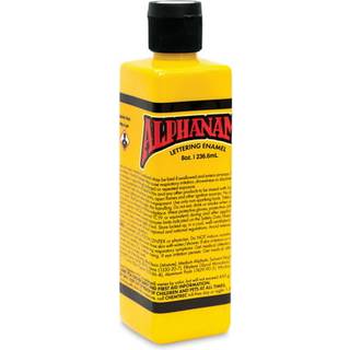 Alpha 6 Alphanamel - Alpha Yellow - Emaljemaling til pinstripingskilt Maling Bogstaver Fine Art 36 farver Flere størrelser 8 oz