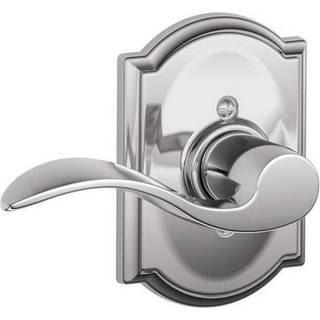 Schlage Accent Lever med Camelot Trim Non -Turning Lock in Bright Chrome - Venstrehånd - F170 ACC 625 CAM LH