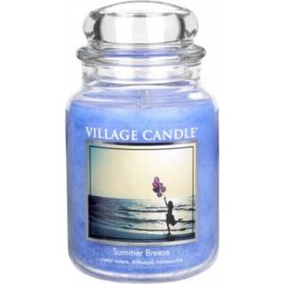 Village Candle Summer Breeze Large Glass Apothecary Jar duftende stearinlys 21,25 oz bl?