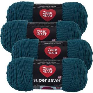Red Heart Super Saver Yarn (4-Pack 7oz Skeins) (Real Teal)
