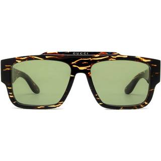 Gucci Mand GG1460S 002 Solbriller Acetat Havana Grøn Firkantet Normal