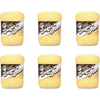 Lily Sugarn Cream Yellow Yarn - 6 Pack of 71G25oz - Bomuld - 4 Medium (Worsted) - 120 yards - Knittingcrochet