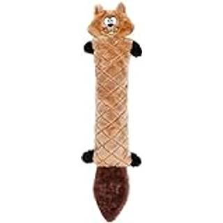 Zippypaws - Jigglerz Tough No Fylding Squeaky Plush Dog Leget?j med Crinkle Head og Tail - Chipmunk