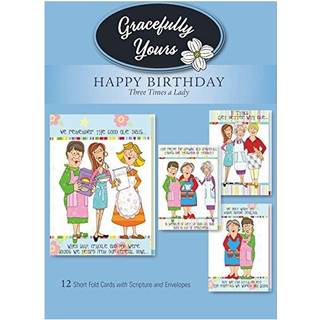 Graktfuldt dine kirke k?kken damer 3 gange en dame f?dselsdag lyk?nskningskort med Marylou Herald 12 4 designs/3 hver med skriftmeddelelsen