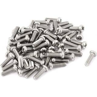 Uxcell m2.5 x 8mm 304 rustfrit st?l kryds hoved Phillips pan hovedskruer bolt 60 stk