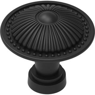 Trust4Care 15-pakke flade sorte kabinetknapper Runde sorte køkkenknapper håndterer vintage skuffe-drejeknapper træ dress-brystet træk møbler dør