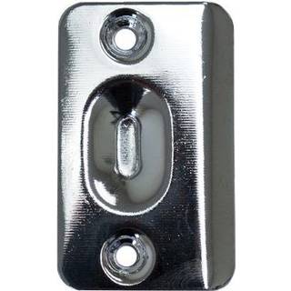 Stone Harbour Hardware Ball Catch Strike Plate 2-1/4 """" x 1-3/8 """" Polerad krom