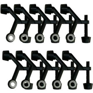 H?ngselstift D?r Stop Wall Protector med gummitip Design House Matte sort justerbare d?rstoppere 10-Pack 189068