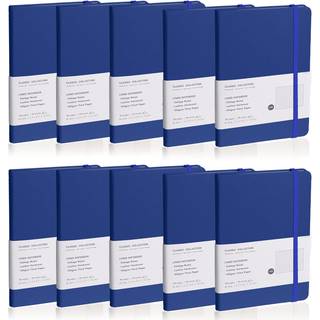 Emomas Foret Journal Notebook 10Pack (Blue) 160 sider medium 5,7 tommer x 8 tommer - 100 GSM tyk papirhårdcover