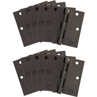 Design House 181503 Square Corner Steel Hardware H?ngsler Interi?rd?re 3.5 """" X3.5 """" Olie gnidet bronze 10 pakke