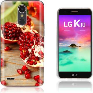 LG K10 2017 softlyfit embossed TPU case - Red Pomegranate
