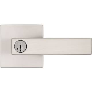 Kwikset Singapore Entry Door Handle med lås og nøgle Sikker nøglet reversibel håndtag Udvendigt til hovedindgang og soveværelser Satin Nikkel Pic