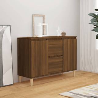 skænk 101x35x70 cm konstrueret træ brun egetræsfarve