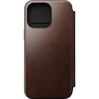 Nomad Modern Horween Læder Folio (iPhone 15 Pro Max) - Mørkebrun