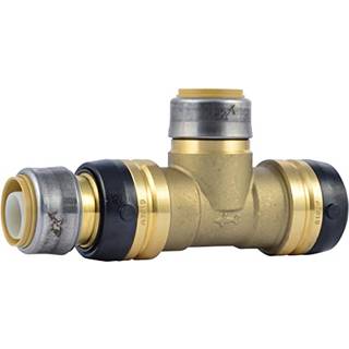 Sharkbite 1-1/4 tommer x 1 tommer x 1 tommer Reduktion af tee-push for at forbinde messing VVS-montering PEX-r?r Kobber CPVC PE-RT HDPE UXL083528