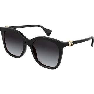 Gucci Kvinde GG1071S 001 Solbriller Acetat Sort Grå Cat Eye Skygge