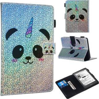 Amazon Kindle (2019) glitter pailletter læder etui - Panda