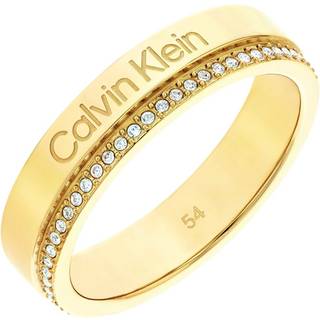 Calvin Klein 35000201 Damen-Ring Edelstahl Goldfarben Timeless