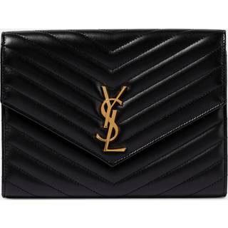 Saint Laurent Cassandre matelassÃ© leather clutch - black - One Size