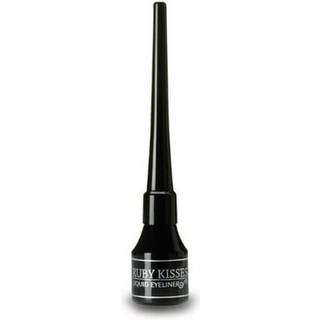 Ruby Kisses Classic Liquid Eyeliner Smudgeproof langvarig ?jenmakeup med filt-tip-applikator (1 pakke skinnende sort)