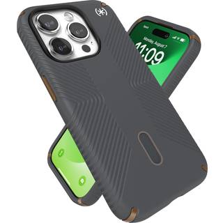 Speck - Presidio2 Grip MagSafe ClikLock Charcoal Grey/ Cool Bronze - iPhone 15 Pro