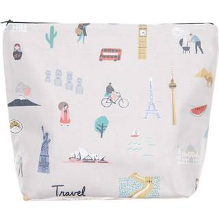 Kosmetiktasche Travel the World flieder 28x21x9cm