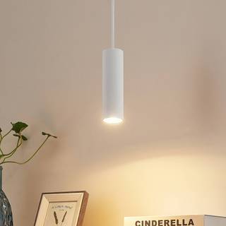 Lindby pendellampe Linaro, 20 cm, hvid, 1-faset, GU10