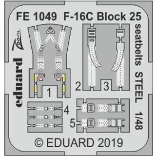 F-16C Block 25 seatbelts STEEL for Tamiya