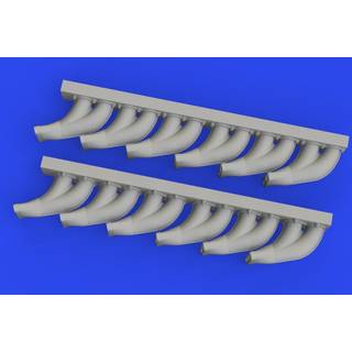 P-39 exhaust stacks fishtail PRINT 1/48