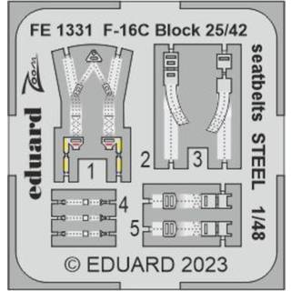 F-16C Block 25/42 seatbelts STEEL 1/48 for KINETIC