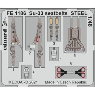 Su-33 seatbelts STEEL 1/48 for MINIBASE