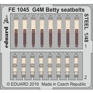 G4M Betty seatbelts STEEL for Tamiya
