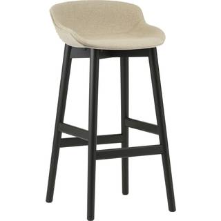 Normann Copenhagen Hyg Barstol 75 Cm / Sort Egetræ - Barstole Uld Sand - 604455