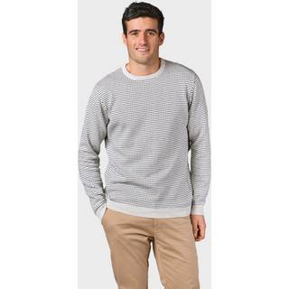 Klitmøller Collective - Otto knit - Cream melange/navy dots - L