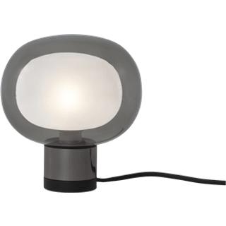 TOOY Nabila 552.36 Bordlampe Mat Sort/Sort Krom med Røget Glas