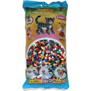 Hama Midi, perler, 6.000 stk., mix 58, 6 standardfarver [Levering: 1-2 dage]