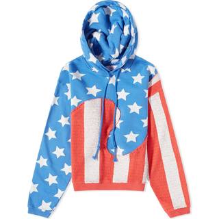 Stars and Stripes Swirl Hoodie in Blue - XS