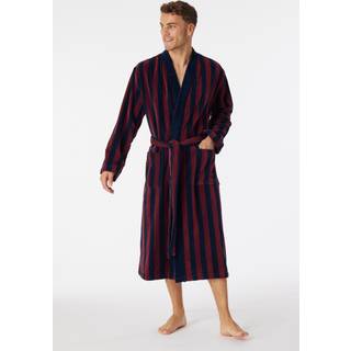 Schiesser Herren Bademantel rot Gestreift